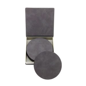 Custom Round Coaster Set (8 Pieces) in Black - custom corporate gift Malaysia