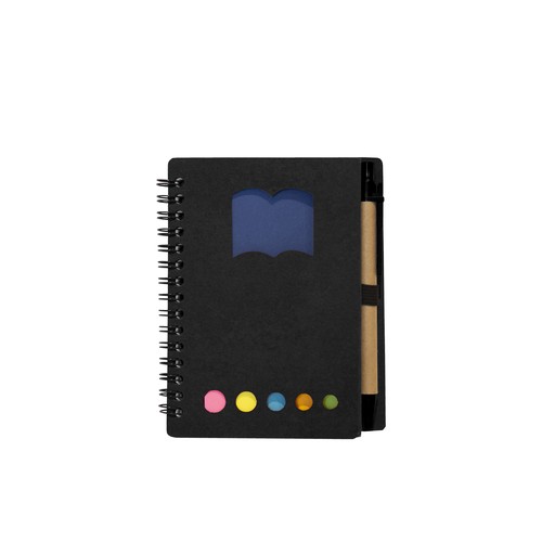 Custom Eco Notepad with Pen in Black - custom corporate gift Malaysia