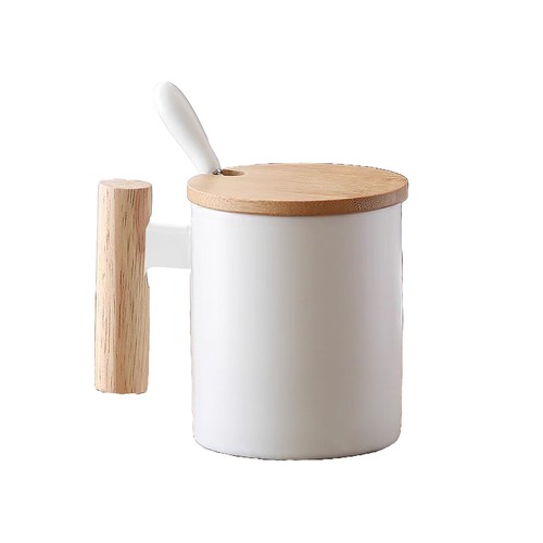 Custom Ceramic Mug with Spoon 400ml in White - custom corporate gift Malaysia