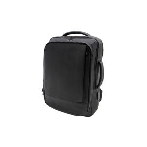 Custom 3-Compartment Vegan Leather Laptop Backpack with USB Port