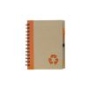 Custom Eco Notebook with Pen in Orange - custom corporate gift Malaysia