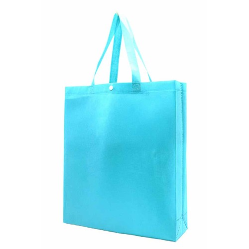 Custom sea blue button-top non-woven bag, Malaysia