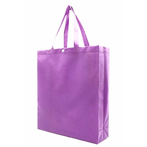 Custom purple button-top non-woven bag, Malaysia