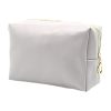Custom grey PU leather cosmetic pouch, Malaysia