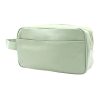 Custom midnight green PU leather toiletry pouch, Malaysia