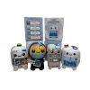 Custom blind box collectible soft toy set of four branded mascot characters with printed collector boxes, Malaysia corporate gift