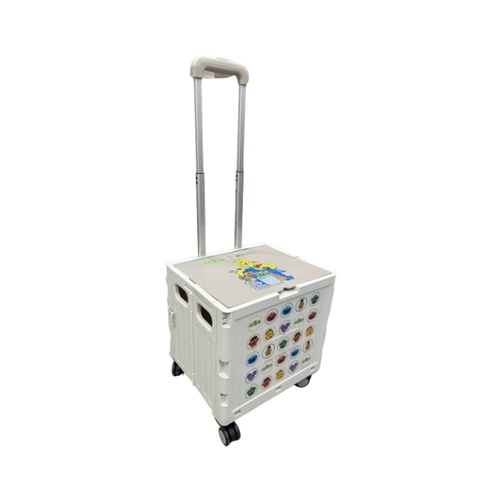 Custom foldable trolley crate used as a gift-with-purchase premium