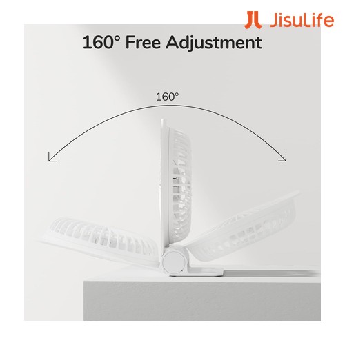 Custom JisuLife Life 1 FA28 USB Table Fan with 160 Degree Tilt and Logo Print