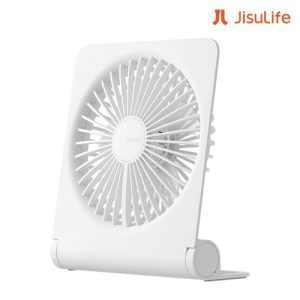 Custom JisuLife Life 1 FA28 Folding USB Table Fan in White with Logo Print