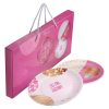 Custom printed porcelain plate gift set for a gift-with-purchase campaign
