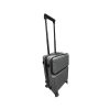 Custom 20-inch cabin luggage in grey polycarbonate with a front laptop compartment and aluminium trolley, Malaysia