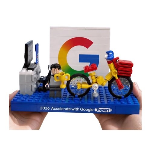 Custom brick model corporate award scene with minifigure and printed base, Malaysia