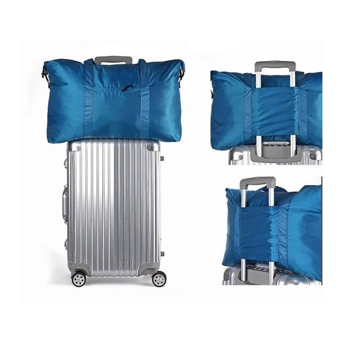 Duffel on luggage handle