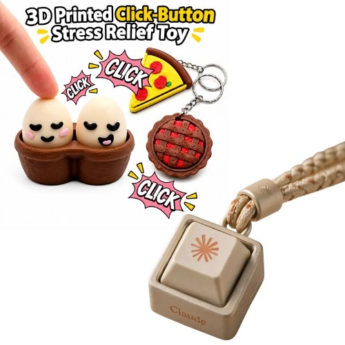 Keyboard clicker keychains