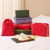 Custom packing cube set shown in olive green, red and purple colourways, Malaysia