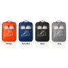 Custom shoe bag in orange, navy blue, black and grey with sneaker line-art print, Malaysia