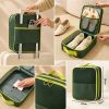 Custom two-tier travel shoe case 29 x 22 x 14cm with trolley sleeve, mesh panel and wipe-clean base, Malaysia